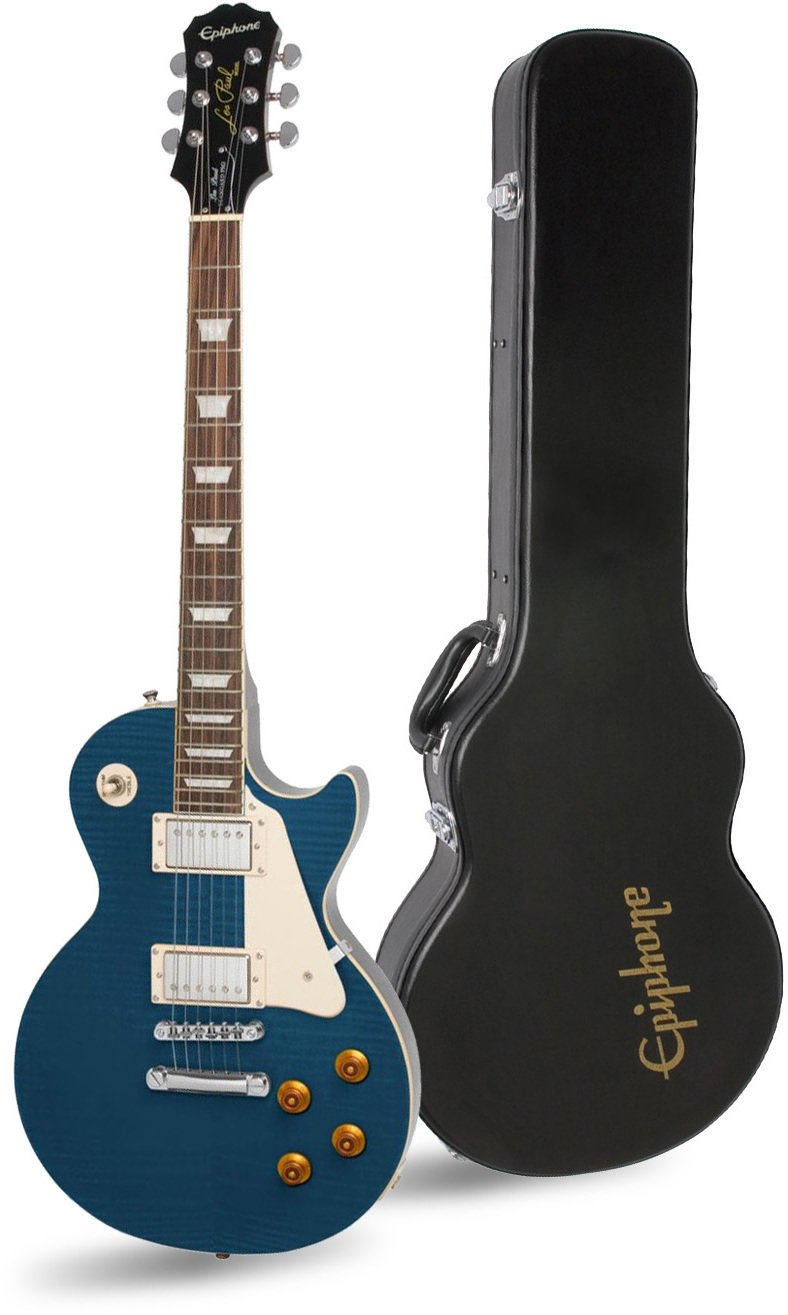 Elektrická gitara Epiphone LP Standard Plustop PRO TL SET Trans Blue