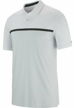 Polo Shirt Nike Tiger Woods Vapor Striped Mens Polo Shirt White/Pure Platinum M - 1