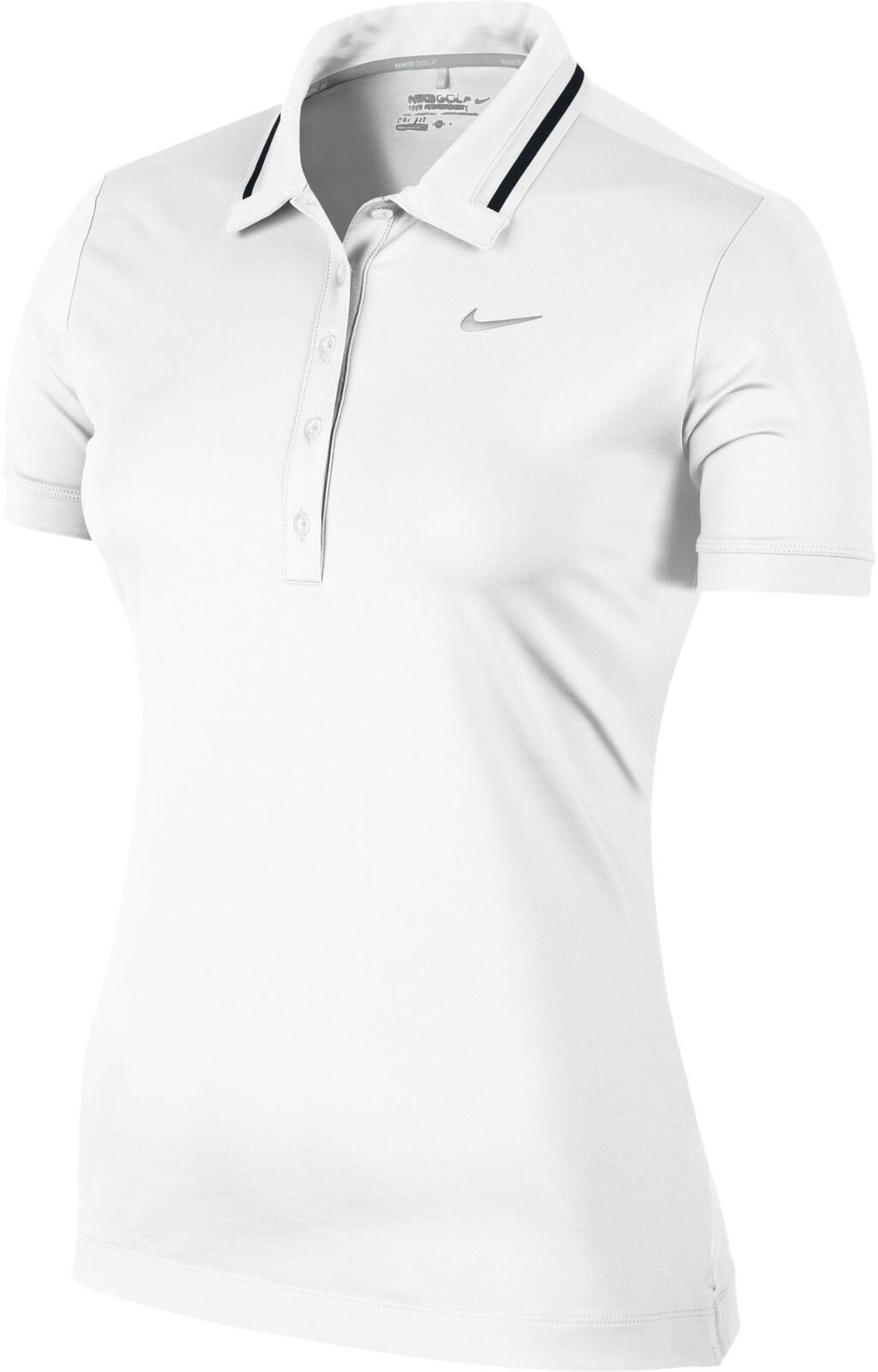 Poolopaita Nike Icon Swoosh Tech Womens Polo Shirt White/Metallic Silver XL