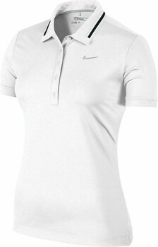 Camiseta polo Nike Icon Swoosh Tech Womens Polo Shirt White/Metallic Silver XL - 1