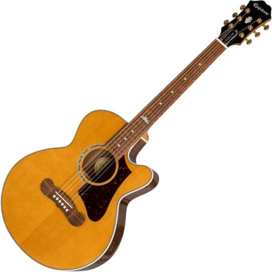 Elektroakustická kytara Jumbo Epiphone EJ-200SCE Coupe Vintage Natural
