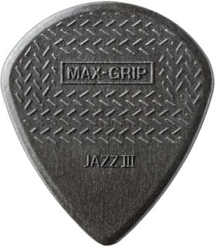 Plektrum Dunlop 471R3C Nylon Max Grip Jazz III Carbon Plektrum - 1