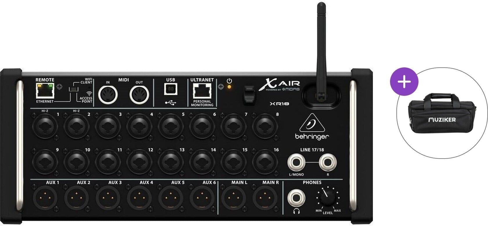 Digitalmischpult Behringer X AIR XR18 Basic SET Digitalmischpult
