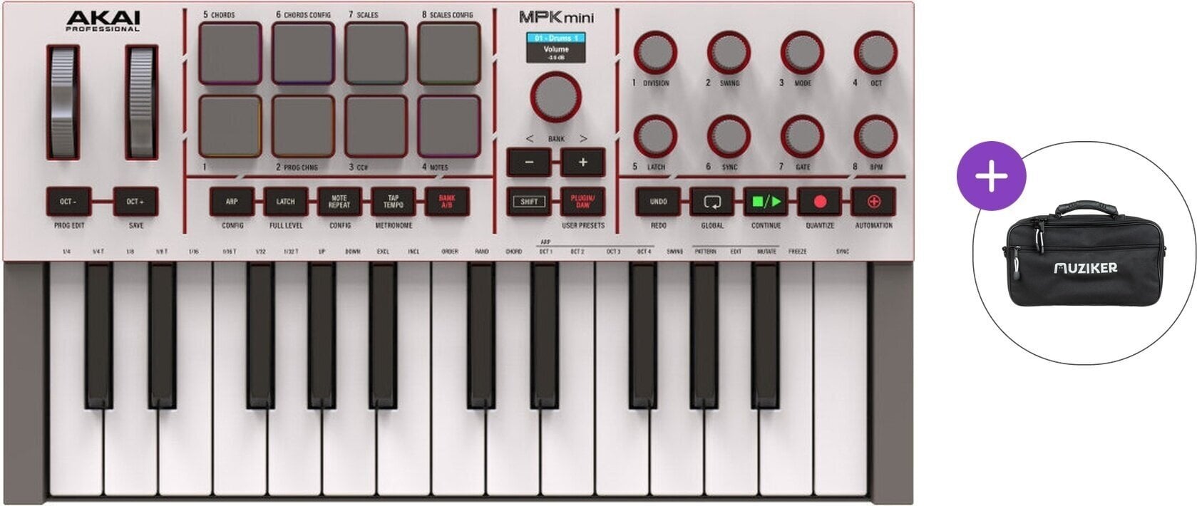 Master Keyboard Akai MPK Mini MK4 Basic SET Gray Master Keyboard