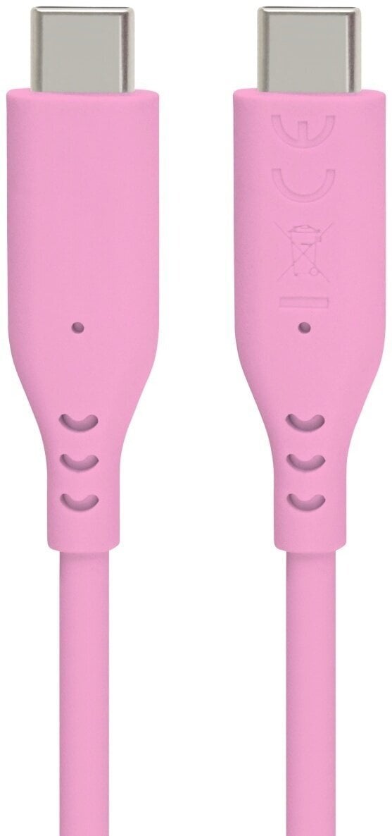 USB кабл PremiumCord Silicone USB-C 60W 480Mbps Pink 1,5 m USB кабл
