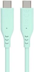 USB Cable PremiumCord Silicone USB-C 60W 480Mbps Turquoise 1,5 m USB Cable