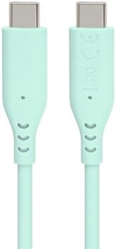 USB кабл PremiumCord Silicone USB-C 60W 480Mbps Turquoise 1,5 m USB кабл - 1