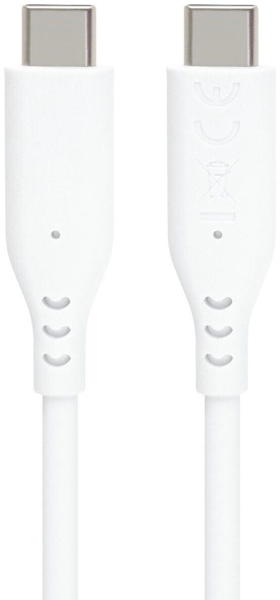 USB кабл PremiumCord Silicone USB-C 60W 480Mbps White 1,5 m USB кабл