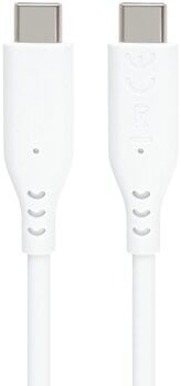 USB кабл PremiumCord Silicone USB-C 60W 480Mbps White 1,5 m USB кабл - 1