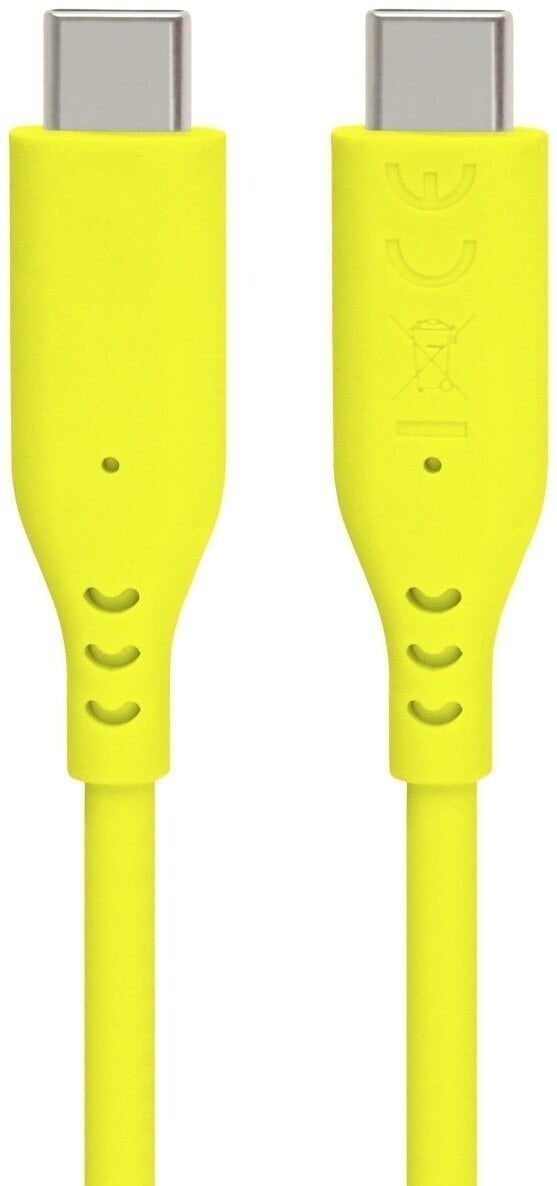 USB кабл PremiumCord Silicone USB-C 60W 480Mbps Yellow 1,5 m USB кабл