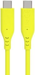 USB Cable PremiumCord Silicone USB-C 60W 480Mbps Yellow 1,5 m USB Cable