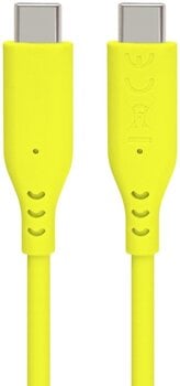 USB кабл PremiumCord Silicone USB-C 60W 480Mbps Yellow 1,5 m USB кабл - 1