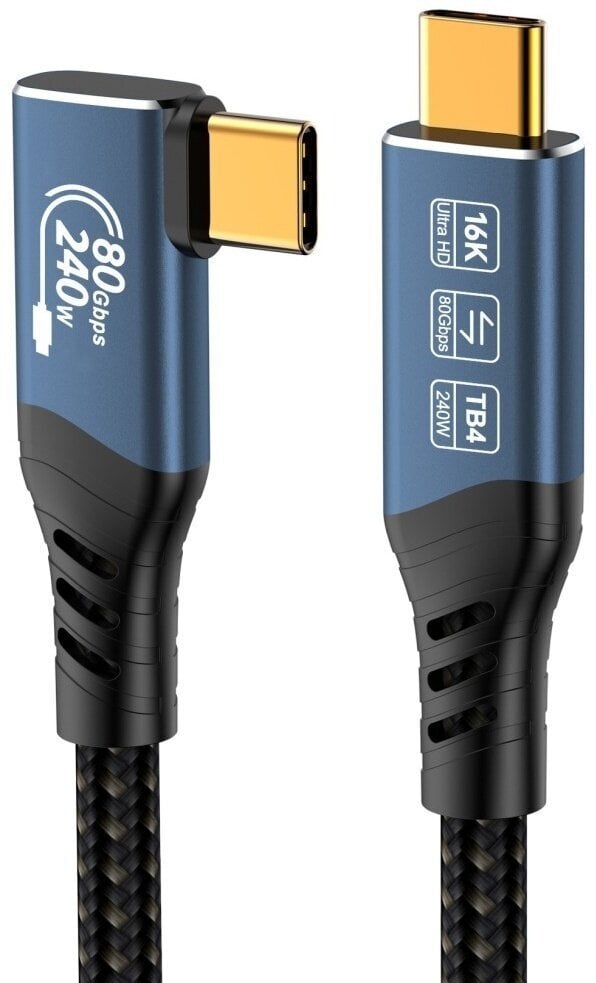 Câble USB PremiumCord USB4 Version 2.0 80Gbps 16K@60Hz 240W Thunderbolt 5 0,8 m Câble USB