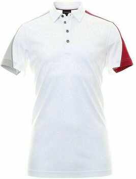 Camiseta polo Galvin Green Melvin Ventil8 Mens Polo White/Baroko Red/Steel Grey XL - 1