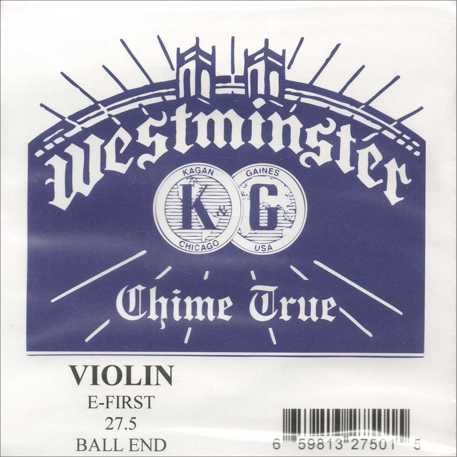 Žica za violinu Westminster E 4/4 Strong Ball End Žica za violinu