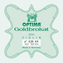 Saiten für Streichinstrumente Optima Goldbrokat E 4/4 Medium Ball End Saiten für Streichinstrumente