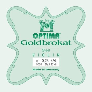 Saiten für Streichinstrumente Optima Goldbrokat E 4/4 Medium Ball End Saiten für Streichinstrumente - 1