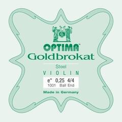 Saiten für Streichinstrumente Optima Goldbrokat E 4/4 Soft Ball End Saiten für Streichinstrumente