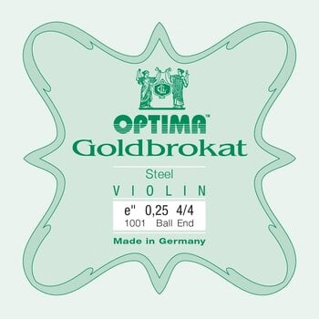 Saiten für Streichinstrumente Optima Goldbrokat E 4/4 Soft Ball End Saiten für Streichinstrumente - 1