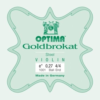 Saiten für Streichinstrumente Optima Goldbrokat E 4/4 Strong Ball End Saiten für Streichinstrumente - 1