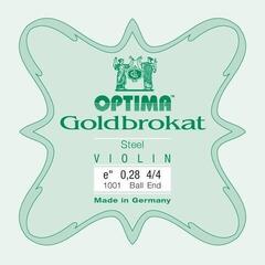 Saiten für Streichinstrumente Optima Goldbrokat E 4/4 Extra Strong Ball End Saiten für Streichinstrumente
