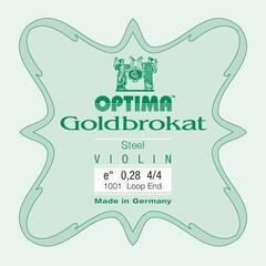 Saiten für Streichinstrumente Optima Goldbrokat E 4/4 Extra Strong Loop End Saiten für Streichinstrumente