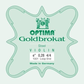 Saiten für Streichinstrumente Optima Goldbrokat E 4/4 Extra Strong Loop End Saiten für Streichinstrumente - 1