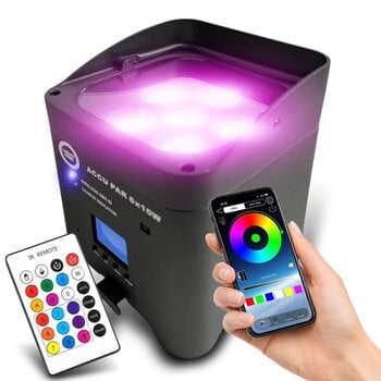 LED PAR Light4Me ACCU PAR 6x10W RGBWAUV LED PAR - 1