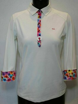 Poolopaita Brax Skara 3/4 Sleeve Womend Polo Shirt White XL - 1