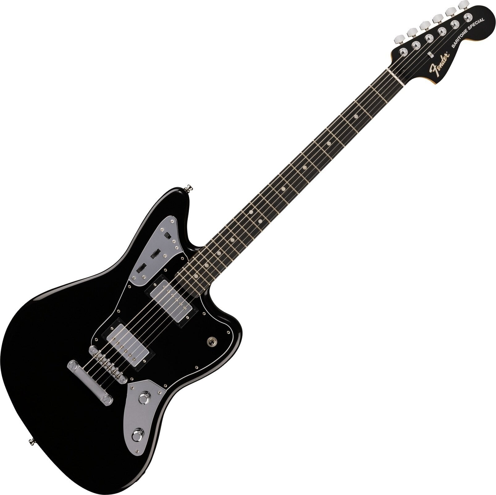 Elektrická kytara Fender Player Fusion Jaguar Baritone EB Black Elektrická kytara