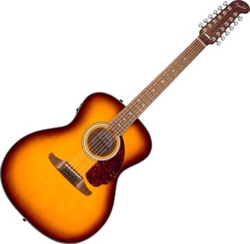 12-strenget akustisk-elektrisk guitar Fender California Deluxe Villager E WN Honey Sunburst 12-strenget akustisk-elektrisk guitar - 1
