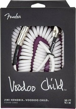 Nástrojový kabel Fender Hendrix Voodoo Child Bílá 9 m Rovný - Lomený - 1