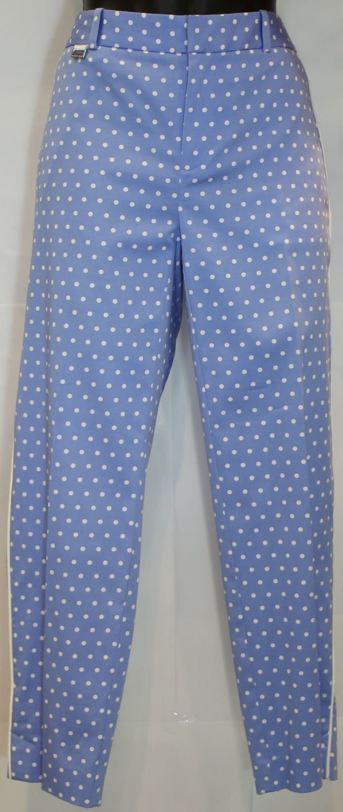 Byxor Ralph Lauren Printed Stretch Sateen Womens Pants Blue 8