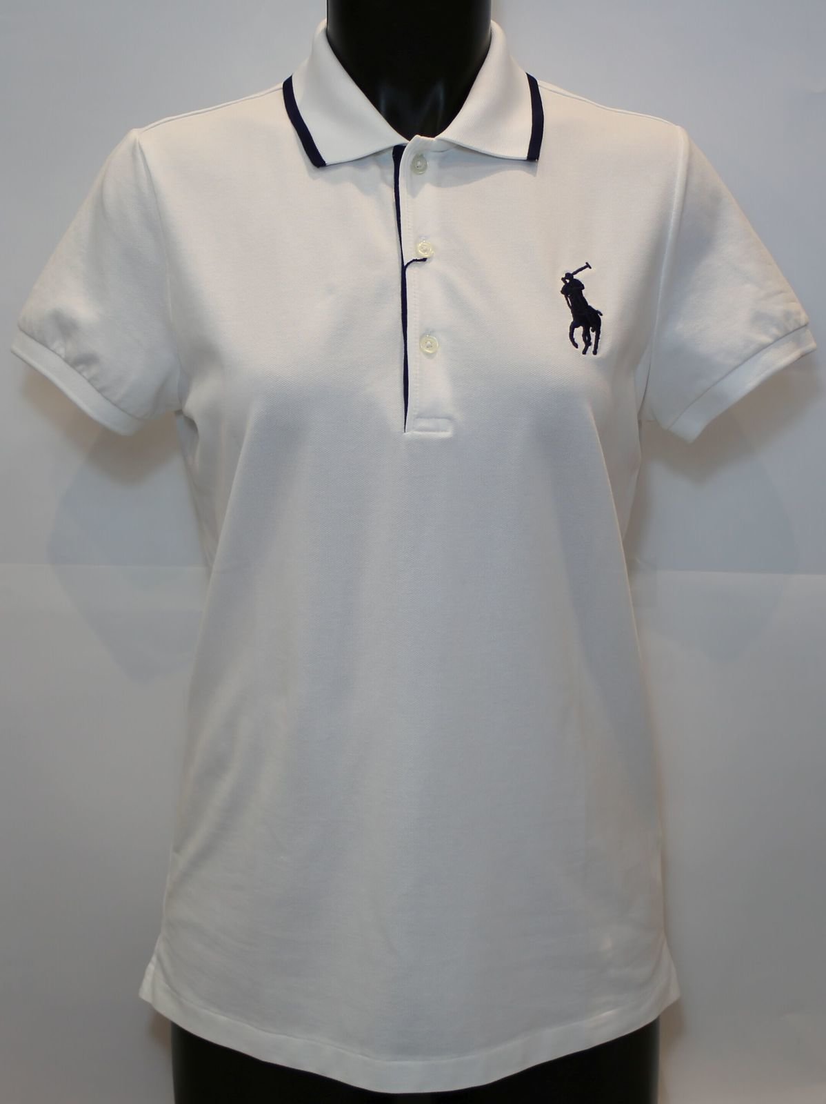 Polo Shirt Ralph Lauren Knit Womens Polo Shirt White L
