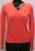 Pulóver Ralph Lauren Pima V-Neck Womens Sweater Orange XS