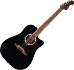 Elektroakustická kytara Dreadnought Fender California Deluxe Redondo CE WN Black Elektroakustická kytara Dreadnought