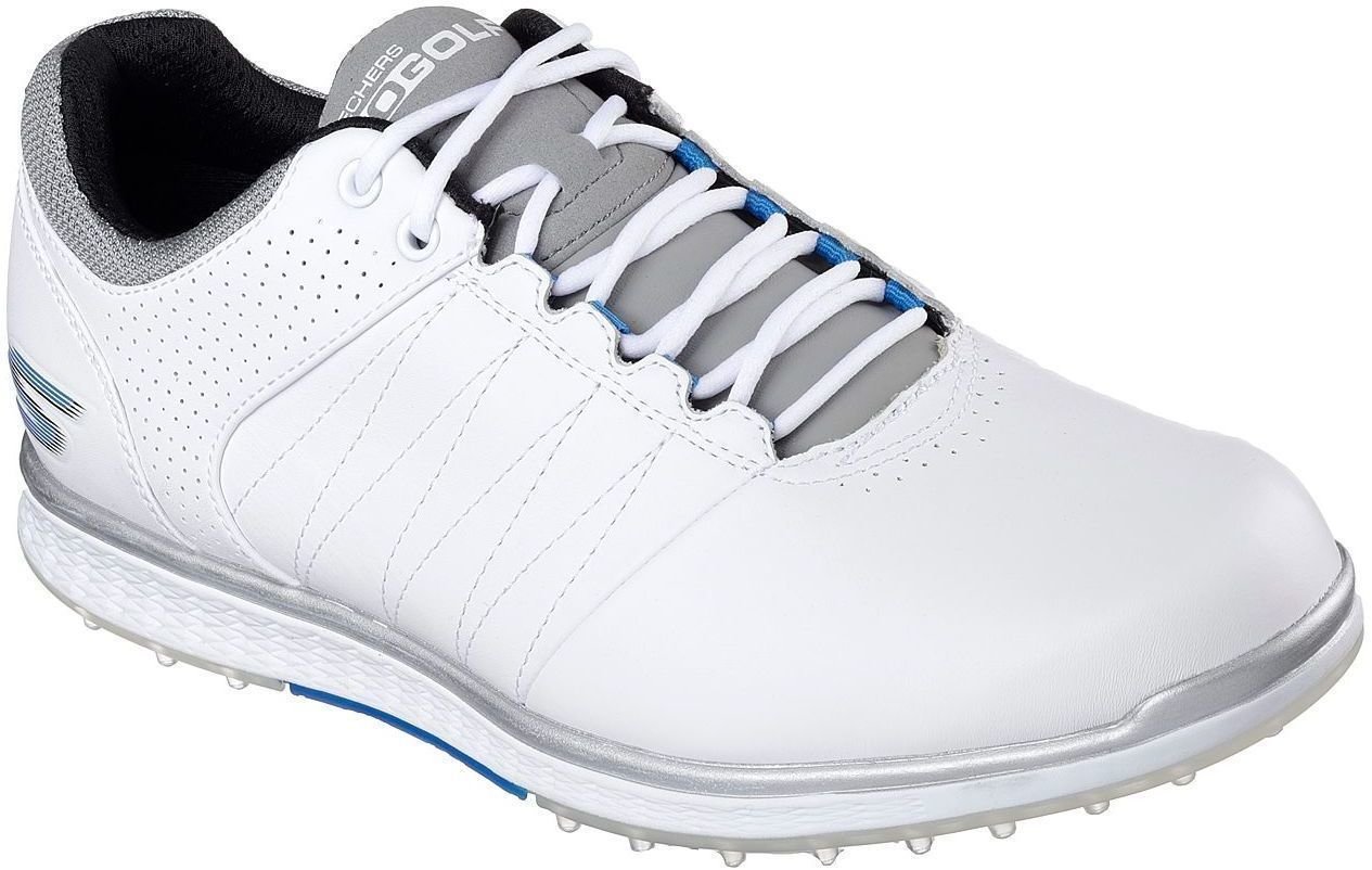 Pantofi de golf pentru bărbați Skechers GO GOLF Elite 2 Mens Golf Shoes White/Grey/Blue 44,5