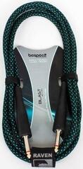 Bespeco RA Raven Instrument Cable Černá/Opletený-Rovný - Rovný