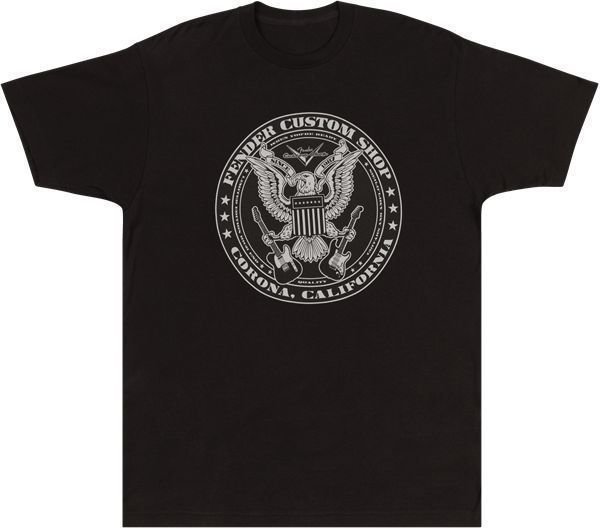Camiseta de manga corta Fender Camiseta de manga corta Custom Shop Eagle Unisex Negro M