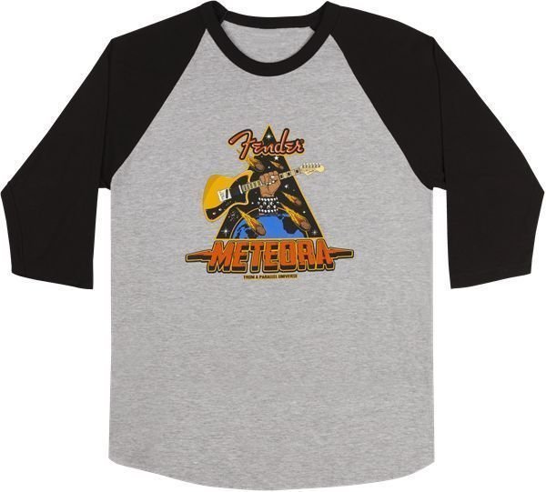 Camiseta de manga corta Fender Camiseta de manga corta Meteora Grey-Negro M