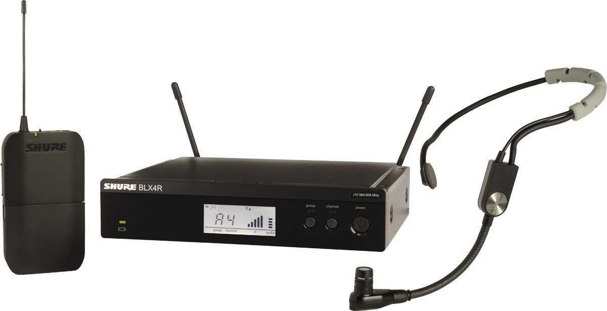 Náhlavný bezdrôtový systém Shure BLX14RE/SM35 H8E: 518-542 MHz