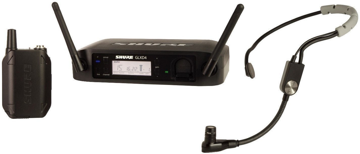 Trådløst headset Shure GLXD14E/SM35 Z2: 2404-2478 MHz