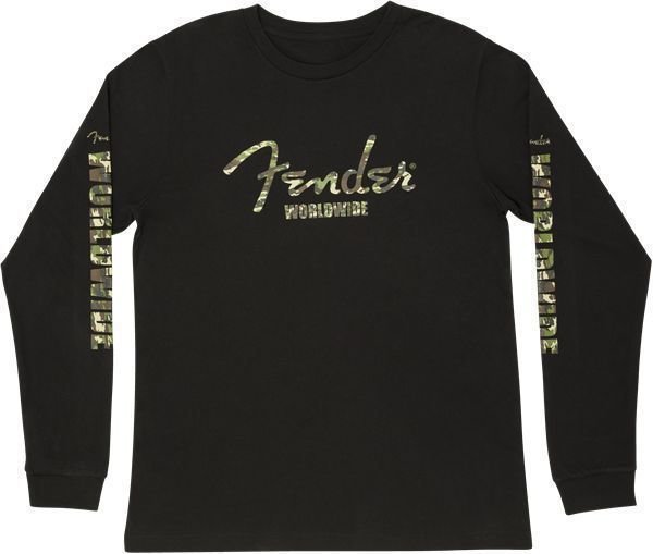 T-shirt Fender Camo Logo Black 2XL T-shirt