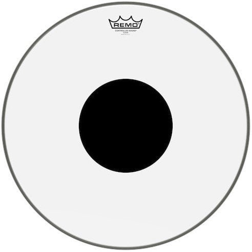 Kожа за барабан Remo CS-0318-10 Controlled Sound Clear Black Dot 18" Kожа за барабан