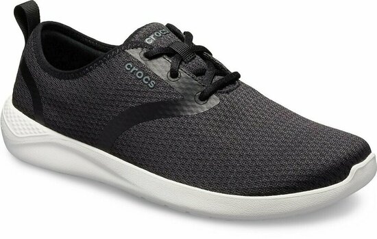 Zapatos para hombre de barco Crocs Men's LiteRide Mesh Lace Black/White 8 - 1