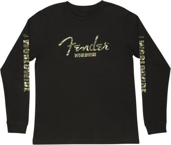 T-shirt Fender Camo Logo Black XL T-shirt