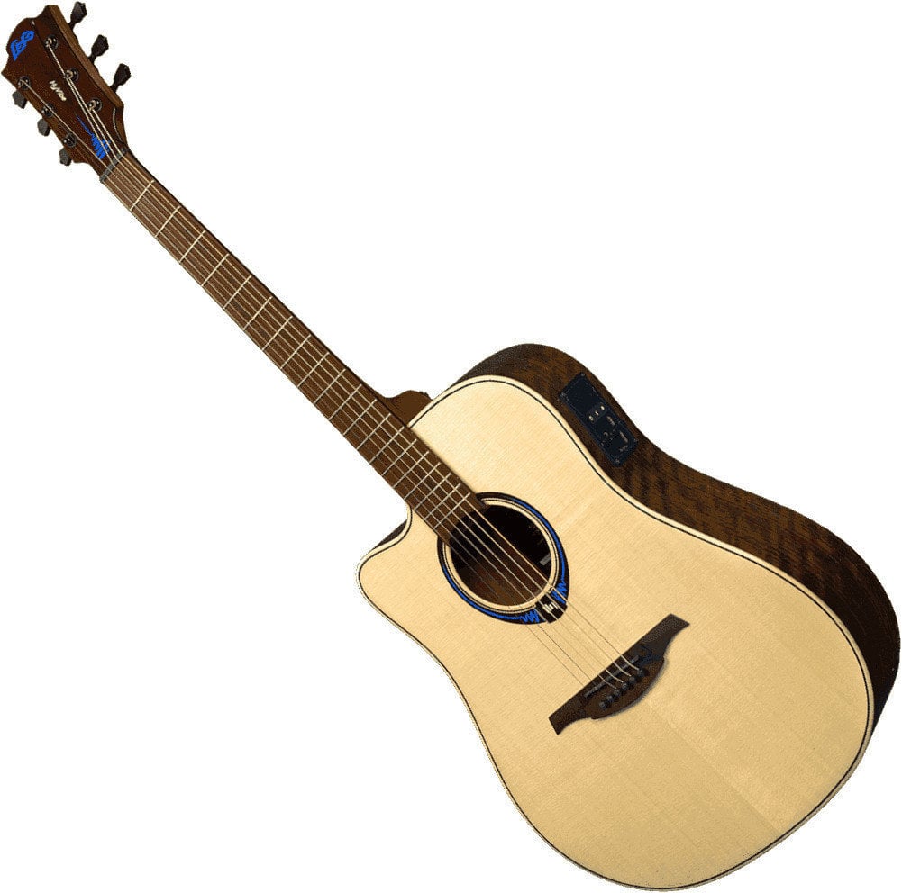 elektroakustisk gitarr LAG Tramontane HyVibe 20 LH Natural Gloss