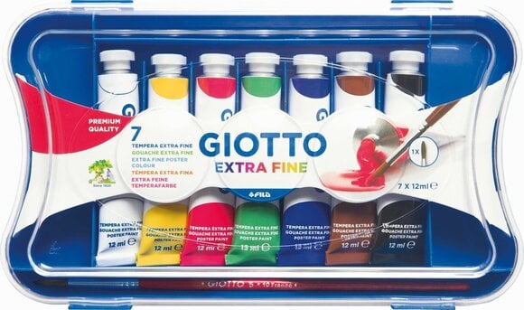 Tempera krāsa GIOTTO Extra Fine Temperos dažų rinkinys Mix 7 x 20 ml - 1