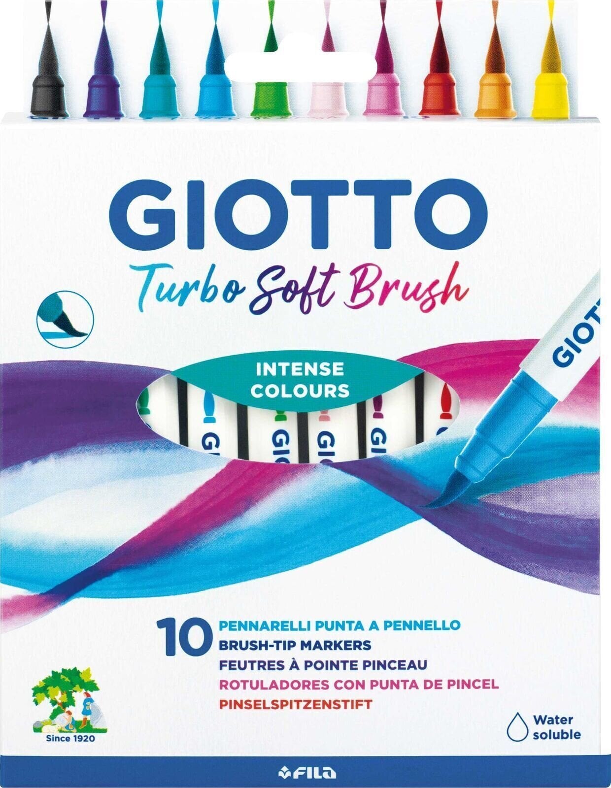 Fixka GIOTTO Turbo Soft Brush Sada fixiek Mix 10 ks