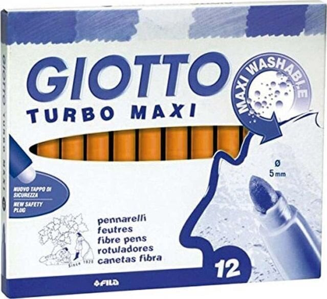 Flomāsters GIOTTO Turbo Maxi Marķieru komplekts 5 mm Orange 12 gab.